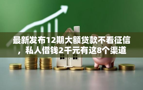 最新发布12期大额贷款不看征信，私人借钱2千元有这8个渠道