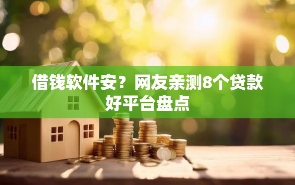 借钱软件安？网友亲测8个贷款好平台盘点