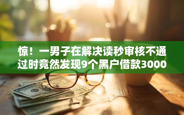 惊！一男子在解决读秒审核不通过时竟然发现9个黑户借款3000马上到账的口子，事后分享了出来
