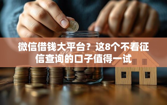 微信借钱大平台？这8个不看征信查询的口子值得一试