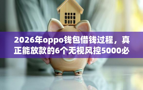 2026年oppo钱包借钱过程，真正能放款的6个无视风控5000必下口子推荐