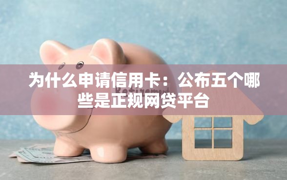 为什么申请信用卡：公布五个哪些是正规网贷平台