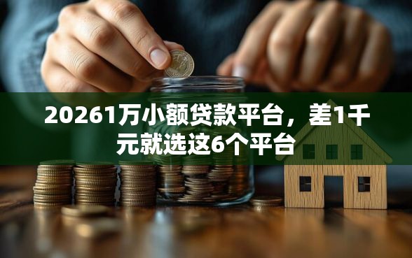 20261万小额贷款平台，差1千元就选这6个平台