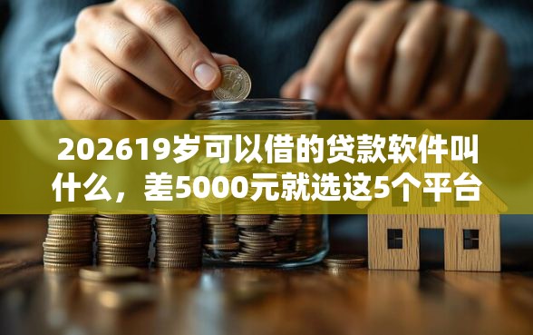 202619岁可以借的贷款软件叫什么，差5000元就选这5个平台
