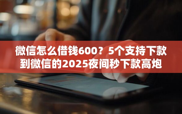 微信怎么借钱600？5个支持下款到微信的2025夜间秒下款高炮口子