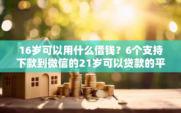 16岁可以用什么借钱？6个支持下款到微信的21岁可以贷款的平台