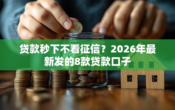 贷款秒下不看征信？2026年最新发的8款贷款口子