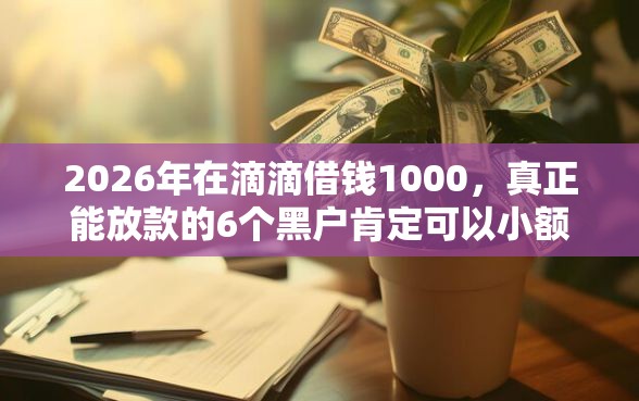2026年在滴滴借钱1000，真正能放款的6个黑户肯定可以小额下款的平台推荐