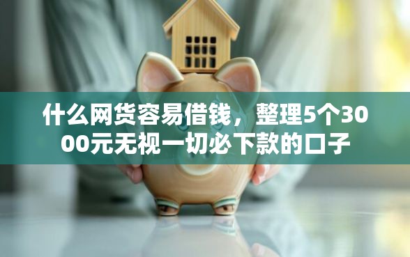 什么网货容易借钱，整理5个3000元无视一切必下款的口子