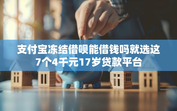 支付宝冻结借呗能借钱吗就选这7个4千元17岁贷款平台