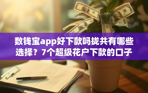 数钱宝app好下款吗拢共有哪些选择？7个超级花户下款的口子详解
