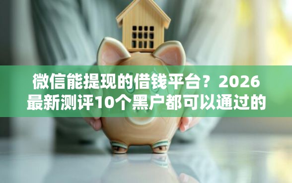 微信能提现的借钱平台？2026最新测评10个黑户都可以通过的贷款平台