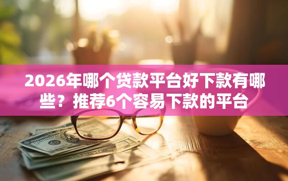 2026年哪个贷款平台好下款有哪些？推荐6个容易下款的平台