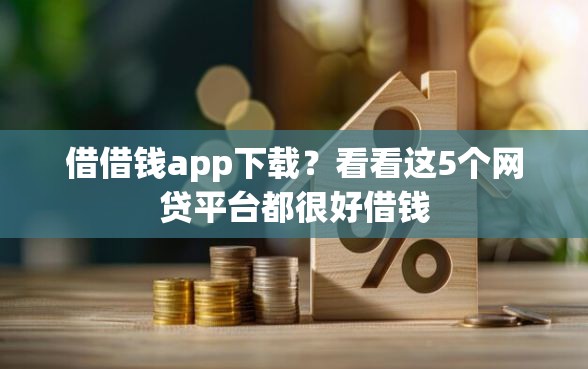 借借钱app下载？看看这5个网贷平台都很好借钱