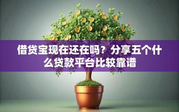 借贷宝现在还在吗？分享五个什么贷款平台比较靠谱