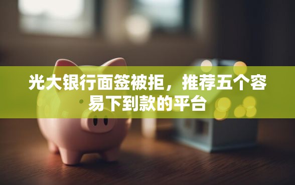 光大银行面签被拒，推荐五个容易下到款的平台