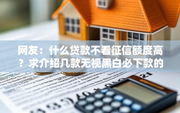 网友：什么贷款不看征信额度高？求介绍几款无视黑白必下款的网贷平台