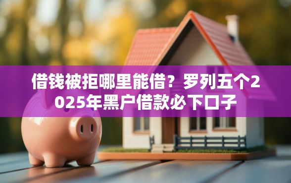 借钱被拒哪里能借？罗列五个2025年黑户借款必下口子
