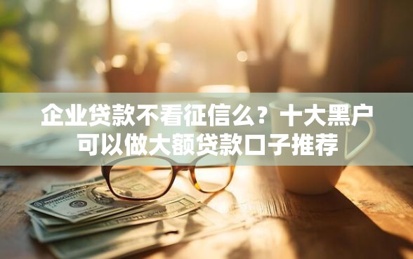 企业贷款不看征信么？十大黑户可以做大额贷款口子推荐