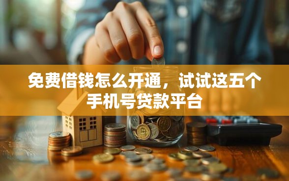免费借钱怎么开通，试试这五个手机号贷款平台