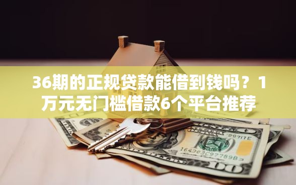 36期的正规贷款能借到钱吗？1万元无门槛借款6个平台推荐