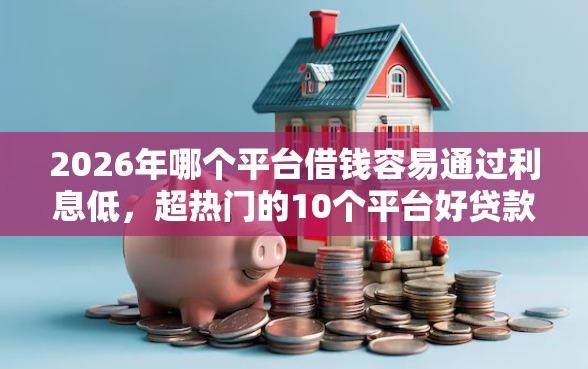 2026年哪个平台借钱容易通过利息低，超热门的10个平台好贷款推荐