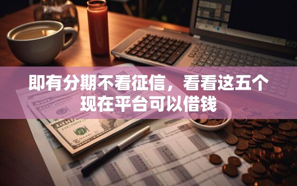 即有分期不看征信，看看这五个现在平台可以借钱