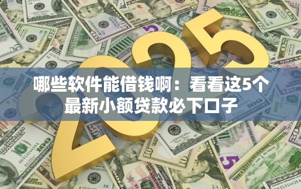 哪些软件能借钱啊：看看这5个最新小额贷款必下口子