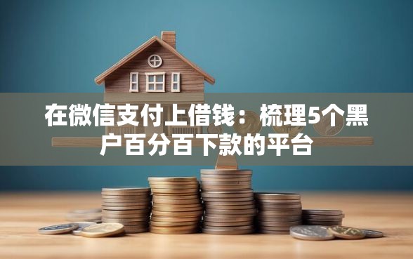在微信支付上借钱：梳理5个黑户百分百下款的平台