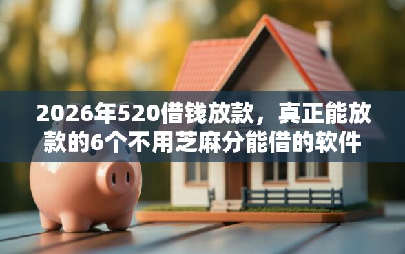 2026年520借钱放款，真正能放款的6个不用芝麻分能借的软件推荐