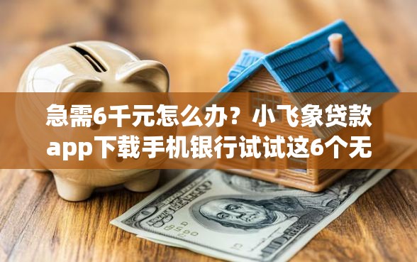 急需6千元怎么办？小飞象贷款app下载手机银行试试这6个无门槛平台