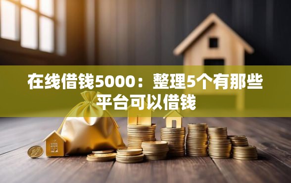 在线借钱5000：整理5个有那些平台可以借钱
