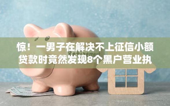 惊！一男子在解决不上征信小额贷款时竟然发现8个黑户营业执照贷款app口子，事后分享了出来