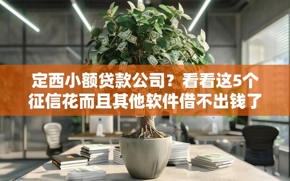 定西小额贷款公司？看看这5个征信花而且其他软件借不出钱了还可以借到钱100%通过的平台