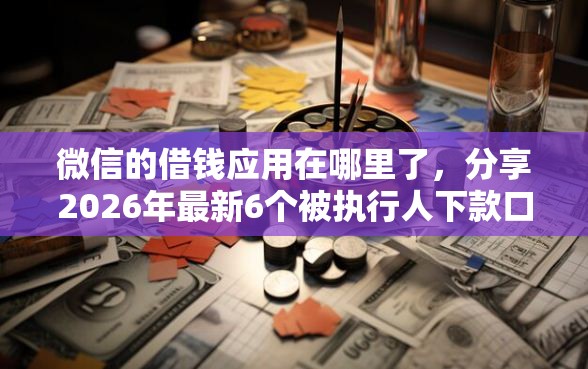 微信的借钱应用在哪里了，分享2026年最新6个被执行人下款口子
