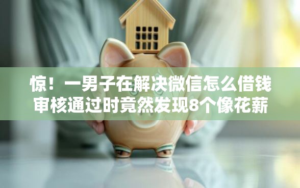 惊！一男子在解决微信怎么借钱审核通过时竟然发现8个像花薪一样能借30天的口子，事后分享了出来