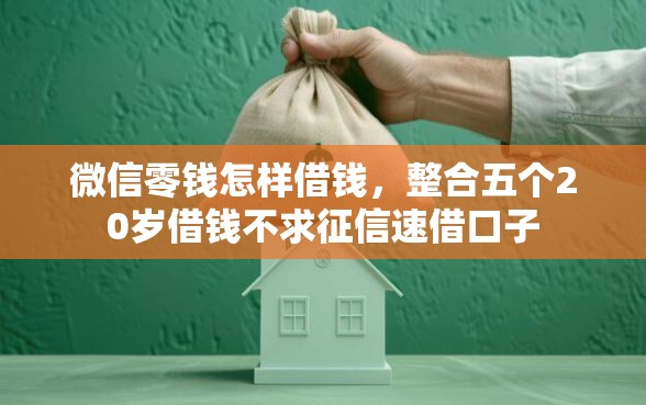 微信零钱怎样借钱，整合五个20岁借钱不求征信速借口子