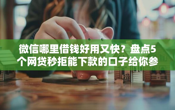 微信哪里借钱好用又快？盘点5个网贷秒拒能下款的口子给你参考