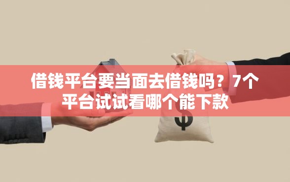 借钱平台要当面去借钱吗？7个平台试试看哪个能下款