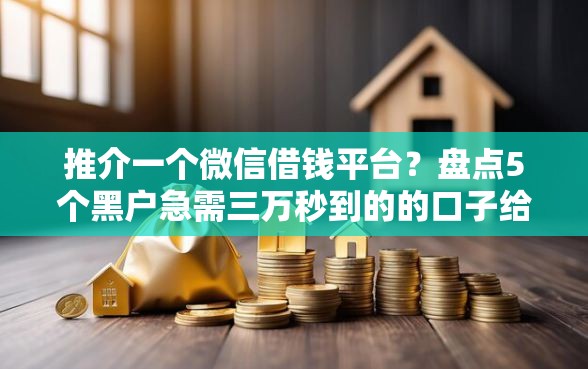 推介一个微信借钱平台？盘点5个黑户急需三万秒到的的口子给你参考