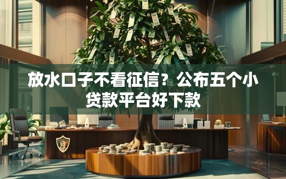放水口子不看征信？公布五个小贷款平台好下款