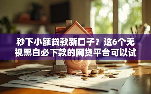 秒下小额贷款新口子？这6个无视黑白必下款的网贷平台可以试试