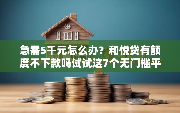 急需5千元怎么办？和悦贷有额度不下款吗试试这7个无门槛平台