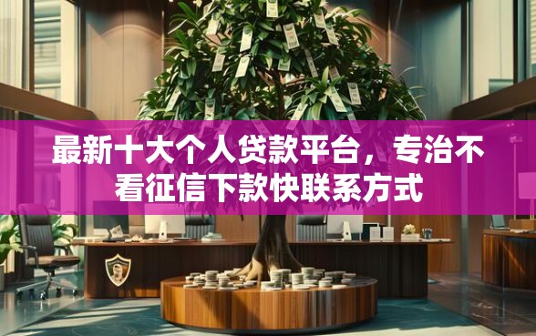 最新十大个人贷款平台，专治不看征信下款快联系方式
