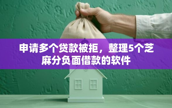 申请多个贷款被拒，整理5个芝麻分负面借款的软件