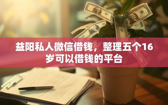 益阳私人微信借钱，整理五个16岁可以借钱的平台