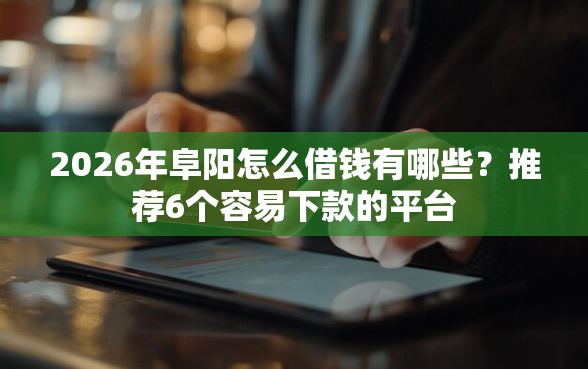 2026年阜阳怎么借钱有哪些？推荐6个容易下款的平台