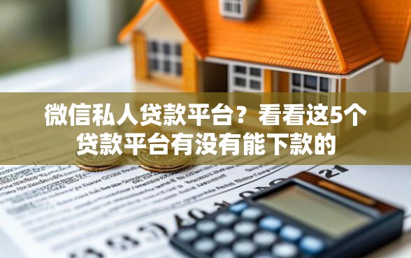 微信私人贷款平台？看看这5个贷款平台有没有能下款的