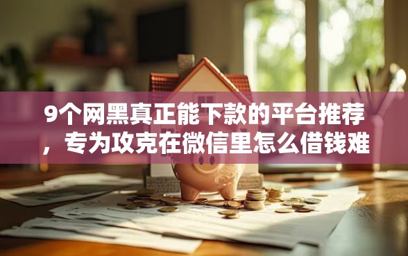 9个网黑真正能下款的平台推荐，专为攻克在微信里怎么借钱难题