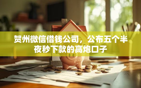 贺州微信借钱公司，公布五个半夜秒下款的高炮口子